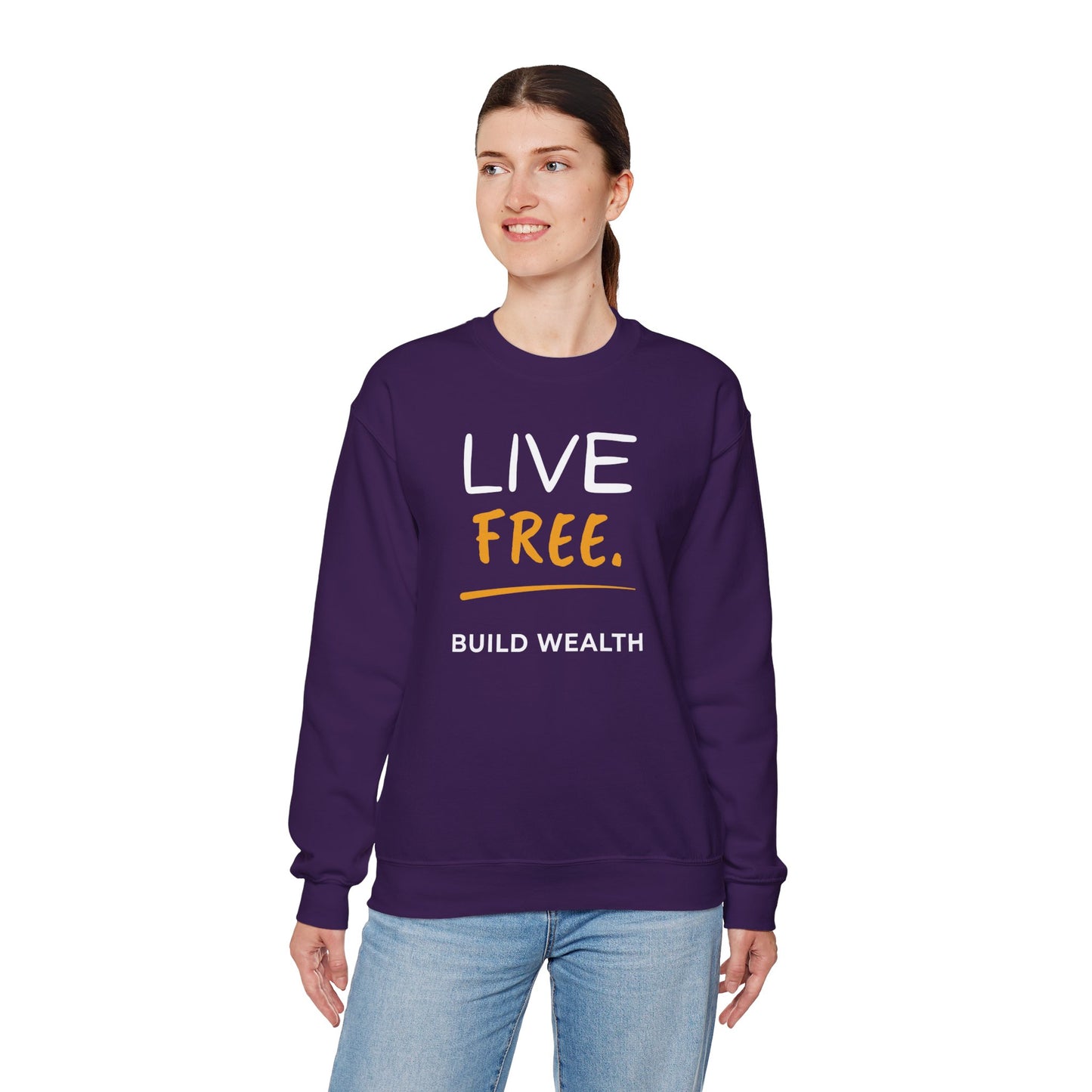 Live Free Build Wealth Unisex Crewneck Sweatshirt