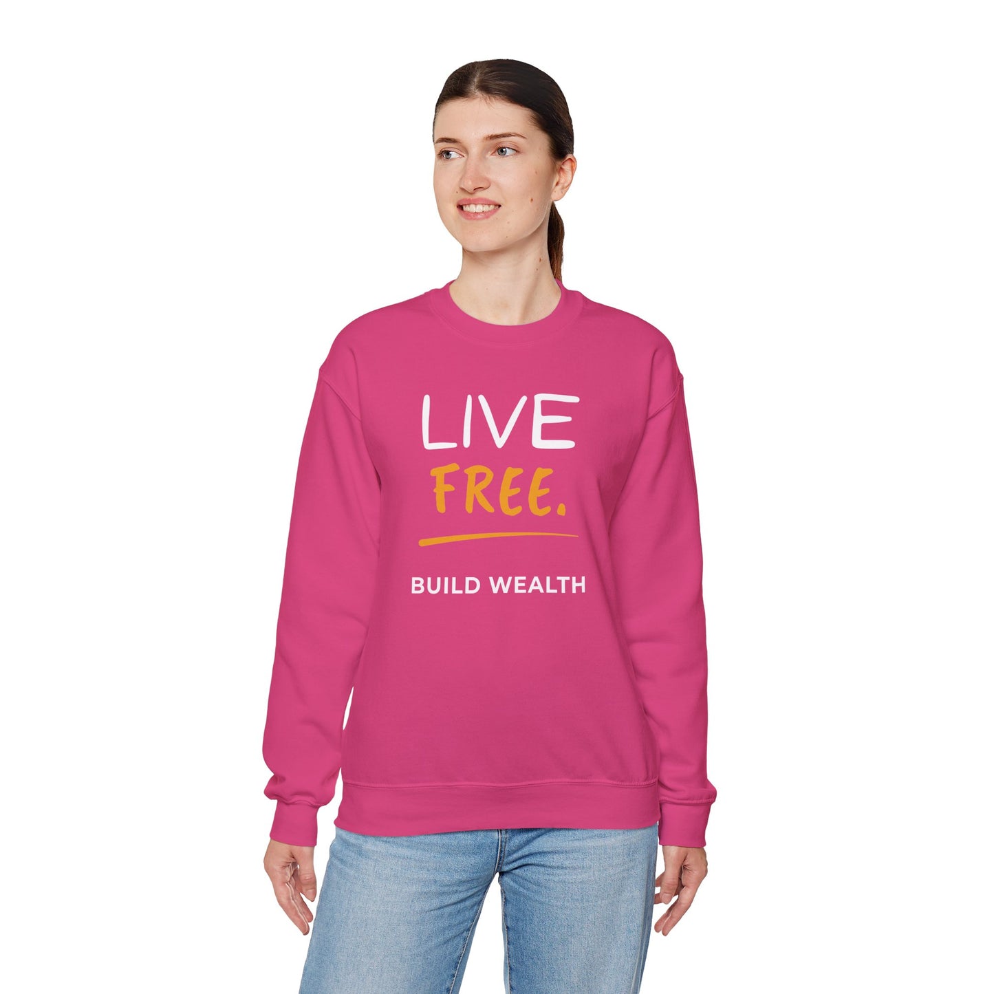 Live Free Build Wealth Unisex Crewneck Sweatshirt