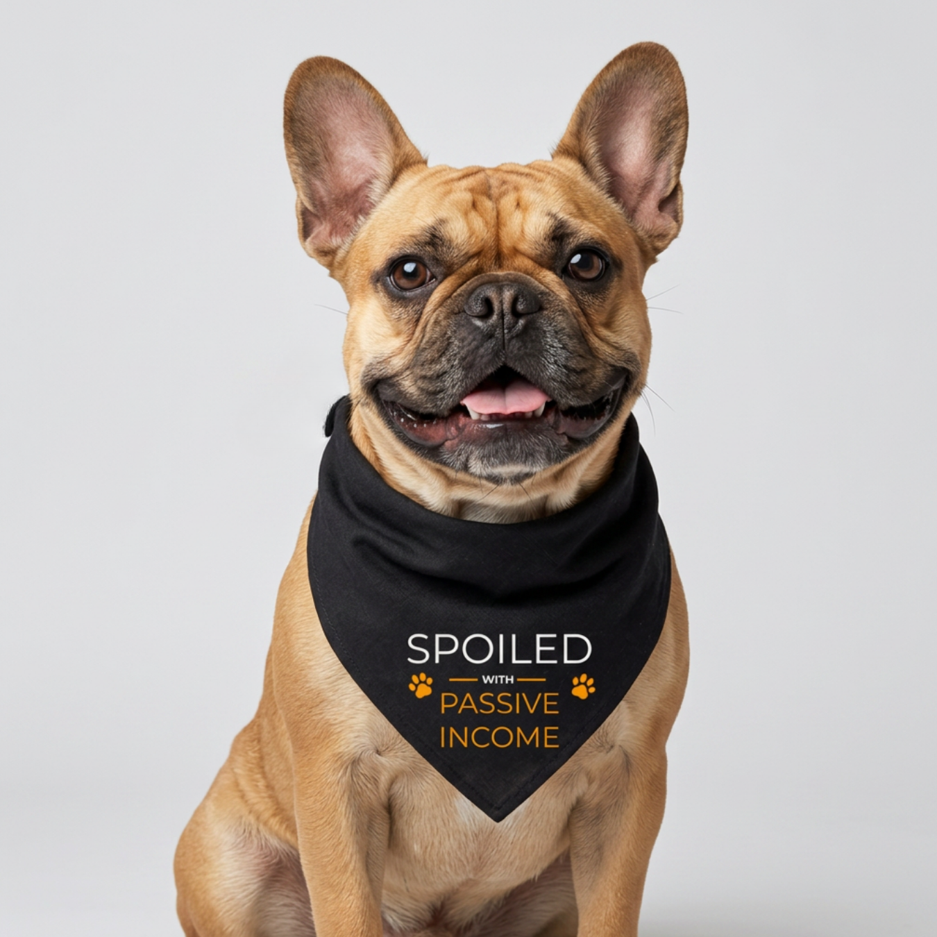 Spoiled with Passive Income Clip-on Pet Bandana