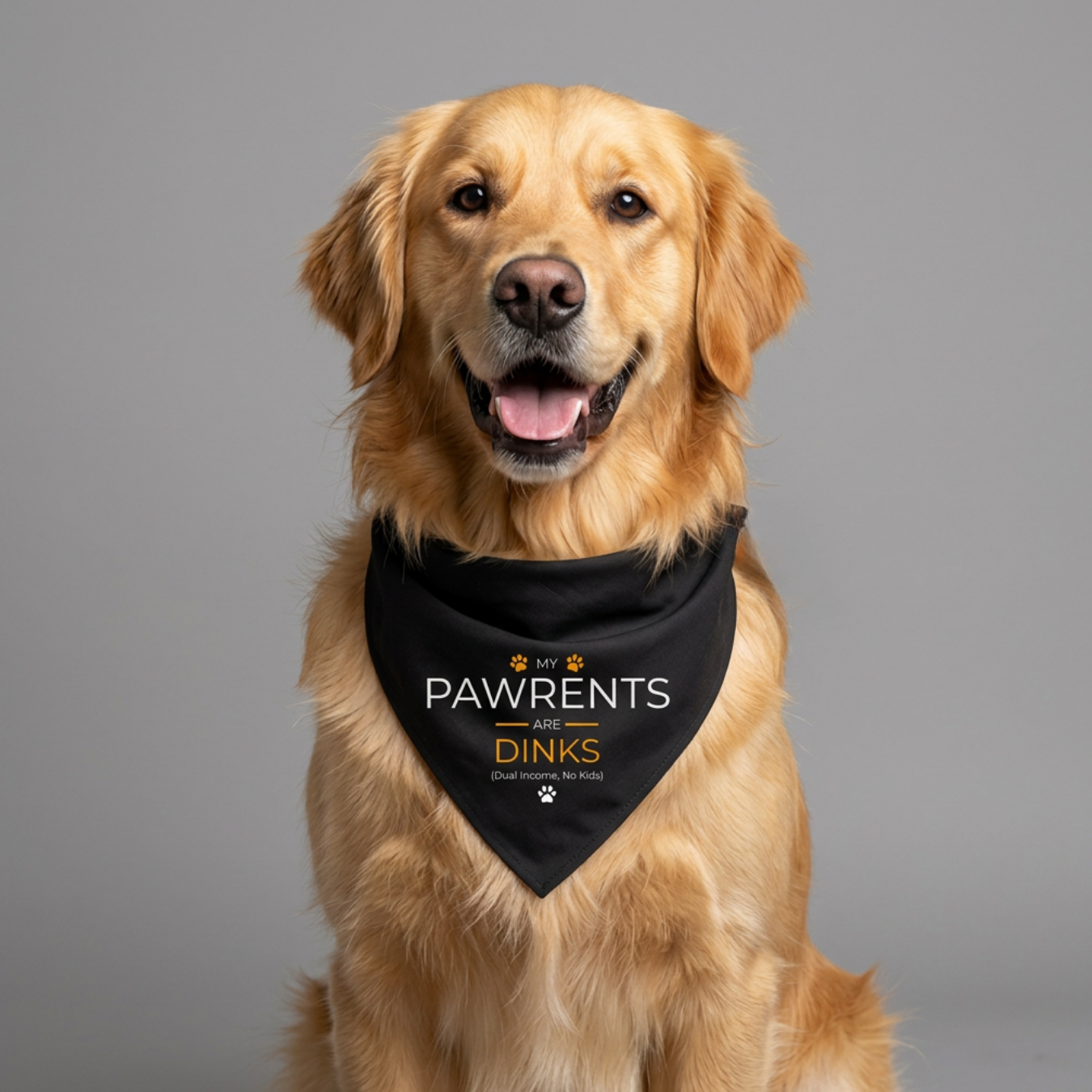Pawrents are DINKS Clip-on Pet Bandana