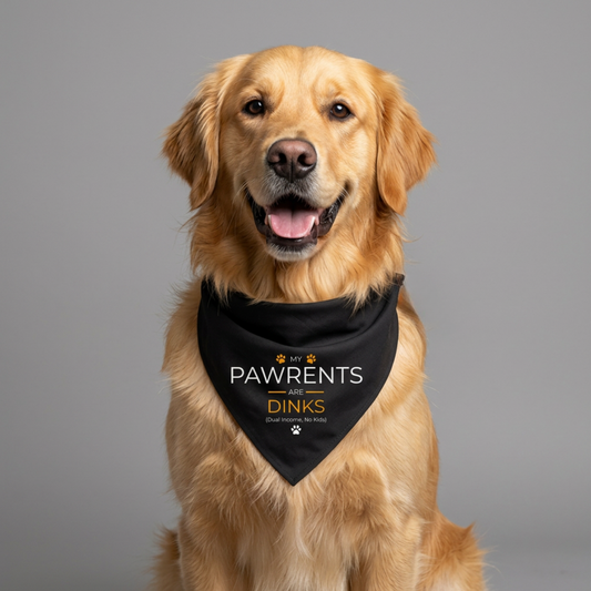Pawrents are DINKS Clip-on Pet Bandana