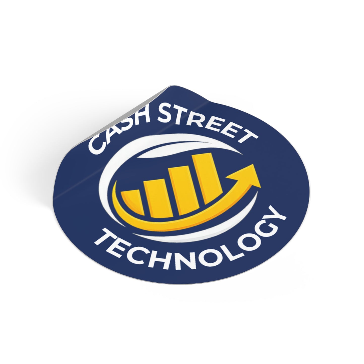 Cash Street Technology Round Vinyl Sticker