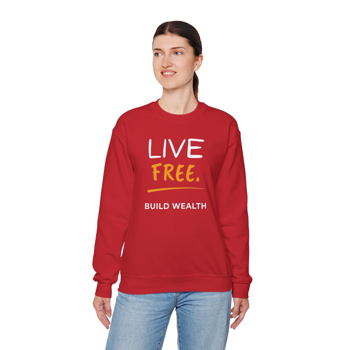 Live Free Build Wealth Unisex Crewneck Sweatshirt