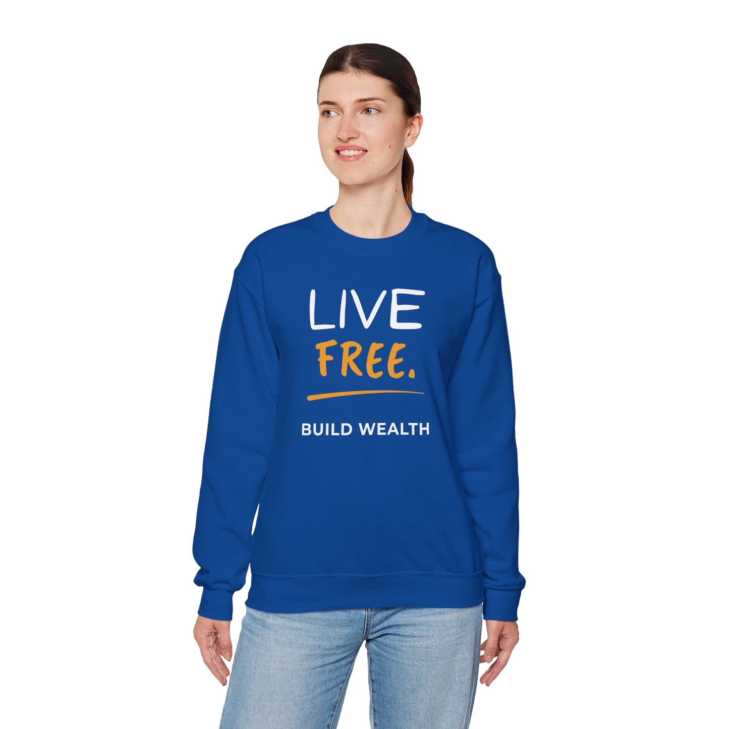 Live Free Build Wealth Unisex Crewneck Sweatshirt