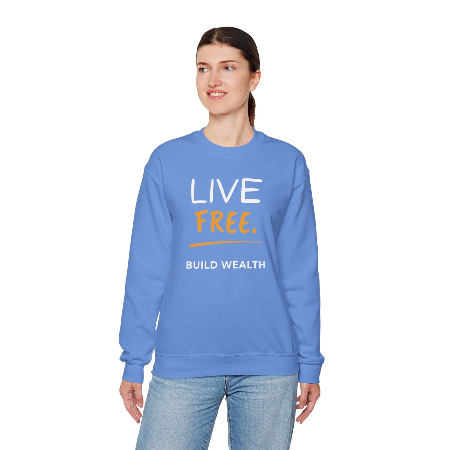 Live Free Build Wealth Unisex Crewneck Sweatshirt