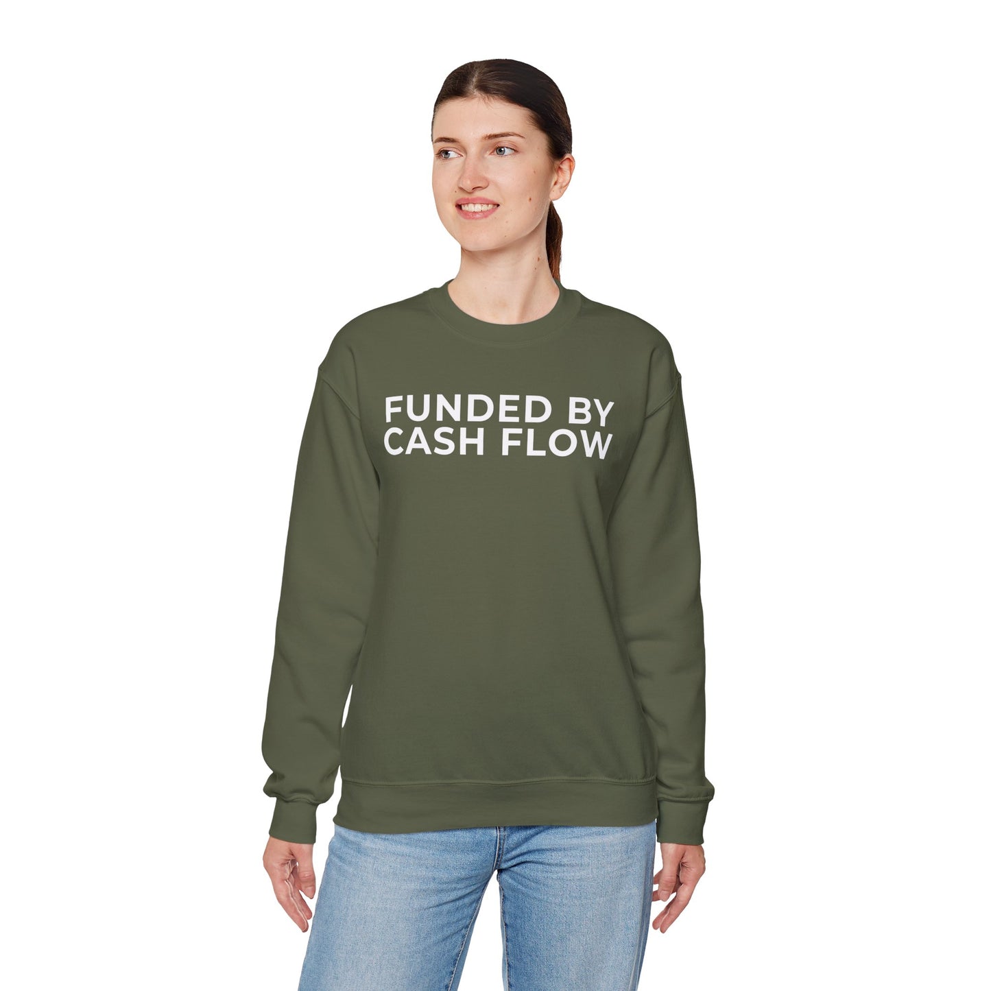 Funded by Cash Flow Unisex Crewneck Sweatshirt