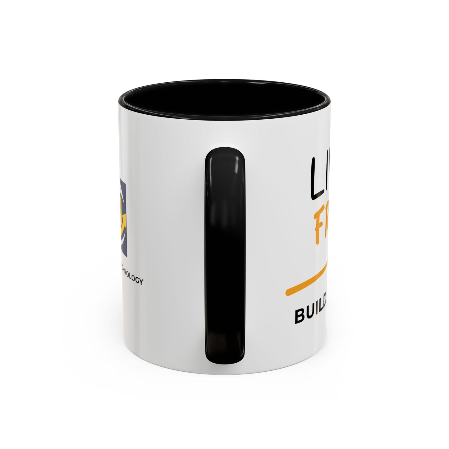 Live Free Build Wealth Accent Coffee Mug